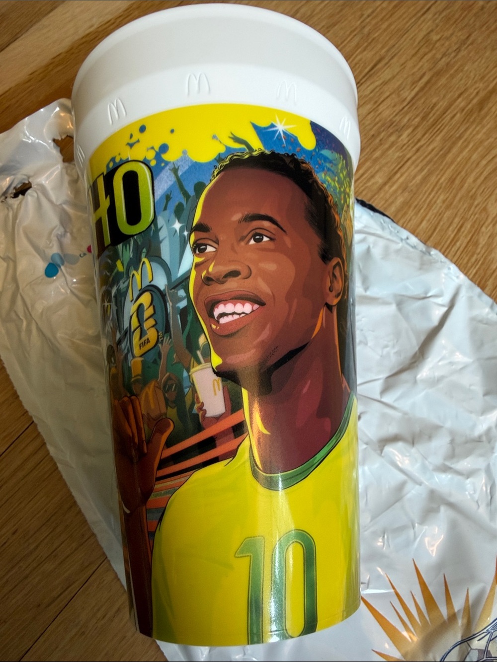 NWT FIFA World Cup Ronaldinho Brazil McDonald's Soccer Promo Cup and Bag 🇧🇷 - Picture 4 of 8